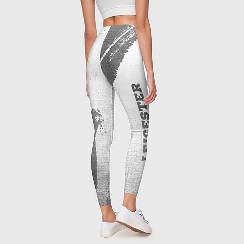 Женские легинсы Leicester City - white gradient вертикально / 3D-принт – фото 4