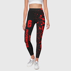 Леггинсы женские Rainbow Six - red gradient по-вертикали, цвет: 3D-принт — фото 2