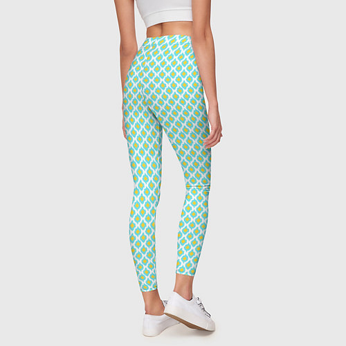 Женские легинсы Ikat ogee - этнический узор / 3D-принт – фото 4