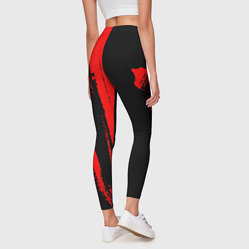 Женские легинсы Hoffenheim - red gradient по-вертикали / 3D-принт – фото 4