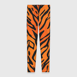 Женские легинсы Тигровый огненный паттерн