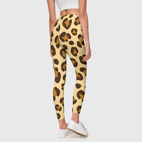 Женские легинсы Паттерн с пятнами леопарда / 3D-принт – фото 4