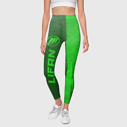 Леггинсы женские Lifan - green gradient по-вертикали, цвет: 3D-принт — фото 2