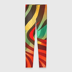 Леггинсы женские Жаркая полосатая абстракция, цвет: 3D-принт