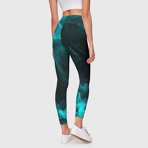 Женские легинсы Neon smoke / 3D-принт – фото 4
