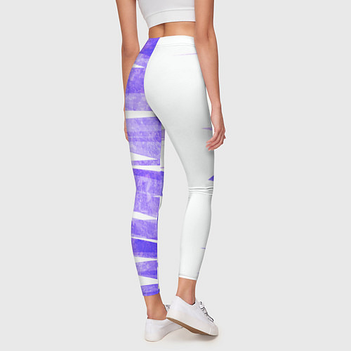 Женские легинсы Color white purple / 3D-принт – фото 4