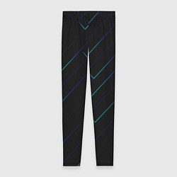 Женские легинсы Color blue black