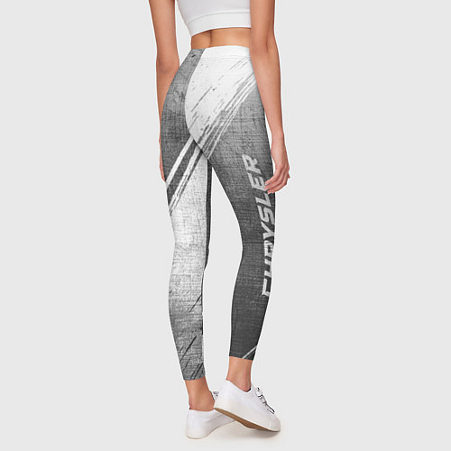 Женские легинсы Chrysler - grey gradient вертикально / 3D-принт – фото 4