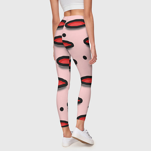 Женские легинсы Круги маркер - паттерн / 3D-принт – фото 4