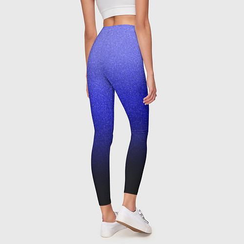 Женские легинсы Градиент индиго из синего в чёрный / 3D-принт – фото 4