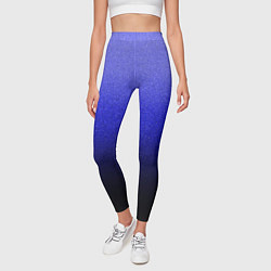 Леггинсы женские Градиент индиго из синего в чёрный, цвет: 3D-принт — фото 2