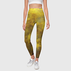 Леггинсы женские Золотая ржавая текстура, цвет: 3D-принт — фото 2