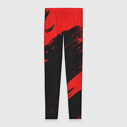 Женские легинсы Color red black line