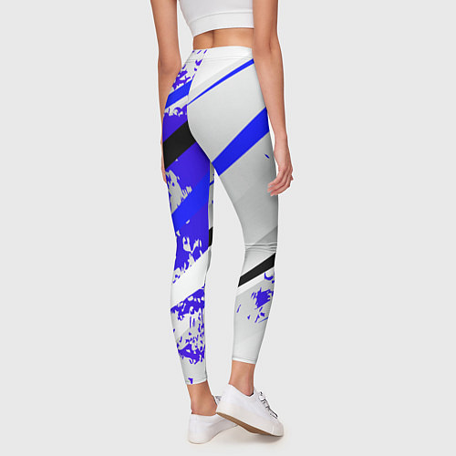Женские легинсы Color white blue / 3D-принт – фото 4
