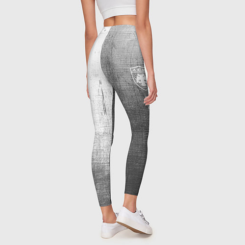 Женские легинсы AEK Athens - grey gradient по-вертикали / 3D-принт – фото 4