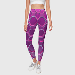 Леггинсы женские Розовый бронежилет, цвет: 3D-принт — фото 2