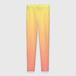 Леггинсы женские Градиент нежный жёлто-розовый, цвет: 3D-принт