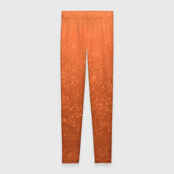 Леггинсы женские Кораллово-оранжевый текстурный градиент, цвет: 3D-принт