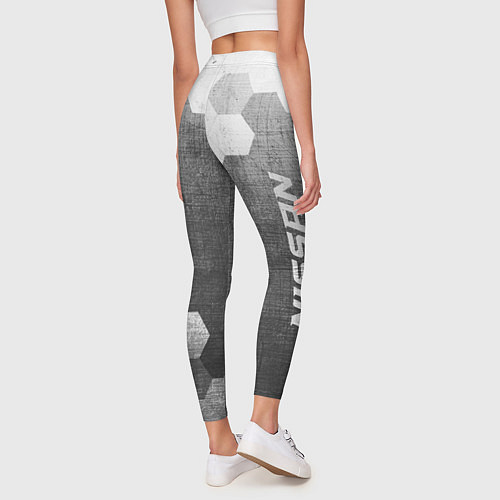 Женские легинсы Nissan - grey gradient вертикально / 3D-принт – фото 4
