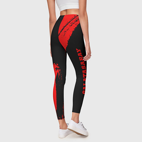 Женские легинсы Galatasaray - red gradient вертикально / 3D-принт – фото 4