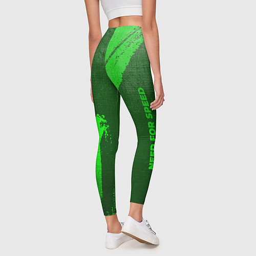 Женские легинсы Need for Speed - green gradient вертикально / 3D-принт – фото 4