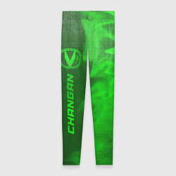 Женские легинсы Changan - green gradient по-вертикали