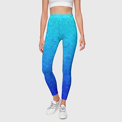 Леггинсы женские Голубой в синеву с узором, цвет: 3D-принт — фото 2