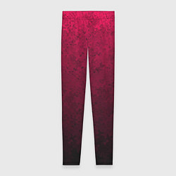 Леггинсы женские Текстурный тёмно-розовый градиент, цвет: 3D-принт