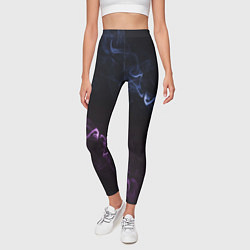 Леггинсы женские Color black blue pink, цвет: 3D-принт — фото 2