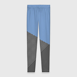 Женские легинсы Сине-серый геометричный