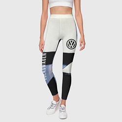 Леггинсы женские Volkswagen логотип, цвет: 3D-принт — фото 2