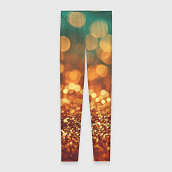 Леггинсы женские Золотистое боке текстура, цвет: 3D-принт