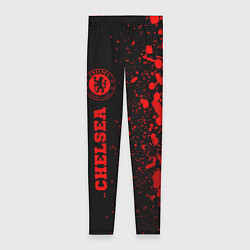 Женские легинсы Chelsea - red gradient по-вертикали