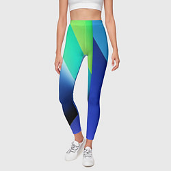 Леггинсы женские Color blue green, цвет: 3D-принт — фото 2