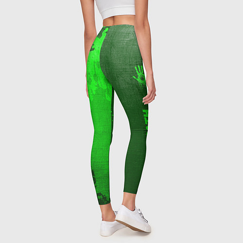 Женские легинсы Death Stranding - green gradient по-вертикали / 3D-принт – фото 4