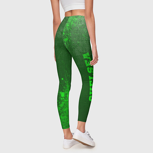 Женские легинсы Chelsea - green gradient вертикально / 3D-принт – фото 4