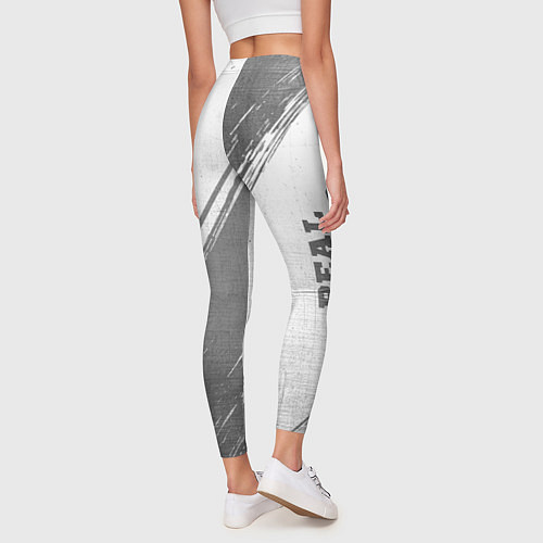Женские легинсы Real Madrid - white gradient вертикально / 3D-принт – фото 4
