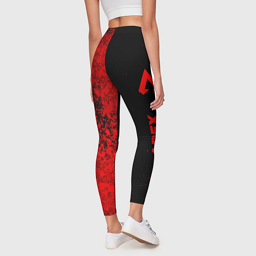Женские легинсы Apex Legends - red gradient по-вертикали / 3D-принт – фото 4