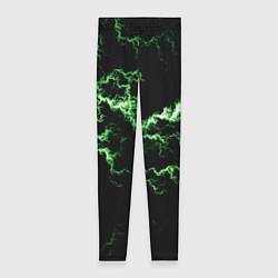Леггинсы женские Lightning green glow, цвет: 3D-принт
