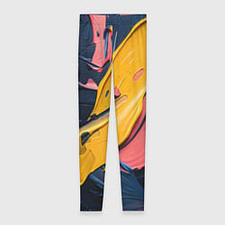 Леггинсы женские Мазки акриловой краски, цвет: 3D-принт