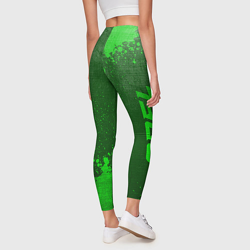 Женские легинсы Opel - green gradient вертикально / 3D-принт – фото 4