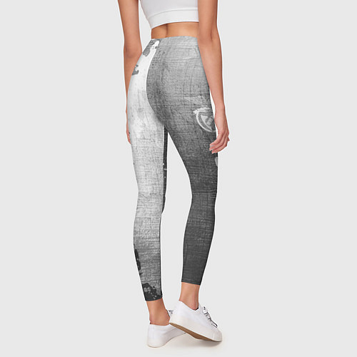 Женские легинсы Benfica - grey gradient по-вертикали / 3D-принт – фото 4