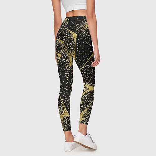 Женские легинсы Triangle yellow with dots / 3D-принт – фото 4