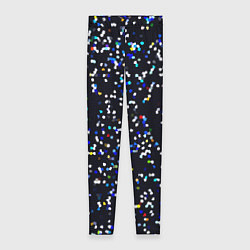 Леггинсы женские Чёрно-синий мозаика паттерн, цвет: 3D-принт