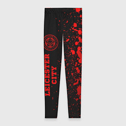 Леггинсы женские Leicester City - red gradient по-вертикали, цвет: 3D-принт