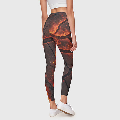Женские легинсы Огонь и лава / 3D-принт – фото 4