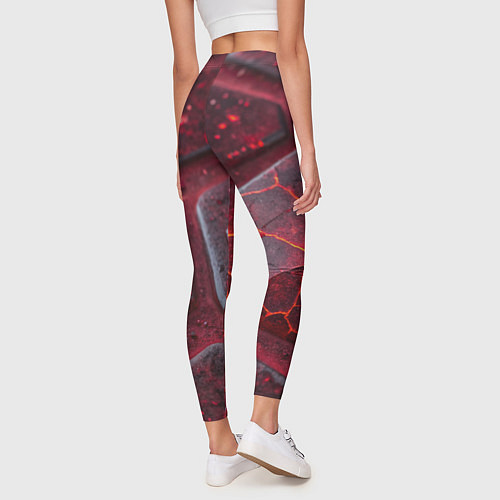 Женские легинсы Горящие рубины / 3D-принт – фото 4