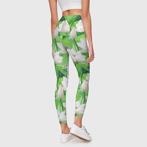Женские легинсы Озеро лотосов / 3D-принт – фото 4
