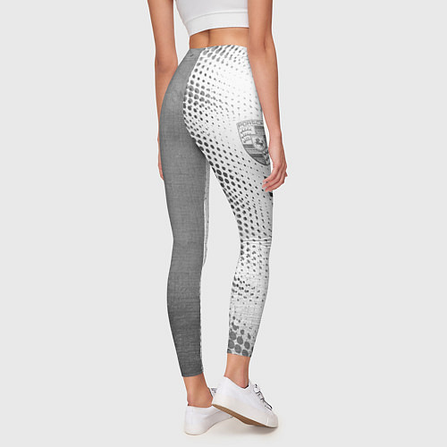 Женские легинсы Porsche - white gradient по-вертикали / 3D-принт – фото 4