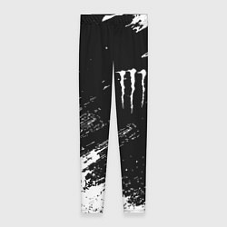 Леггинсы женские Monster energy белые краски, цвет: 3D-принт